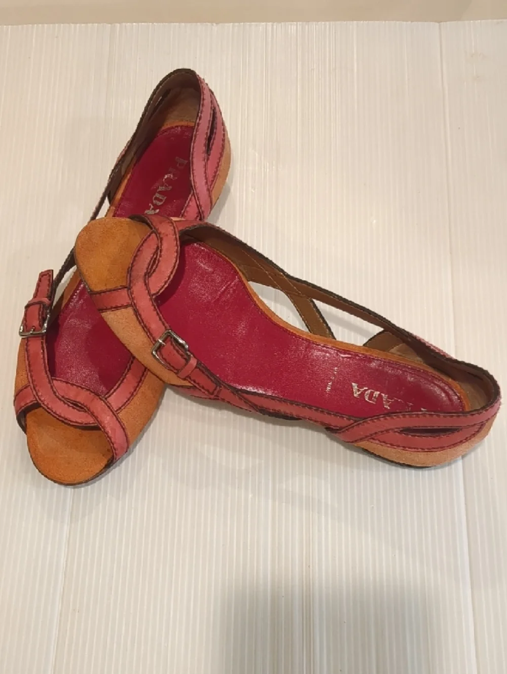 Prada Open-Toe Leather Summer Shoes